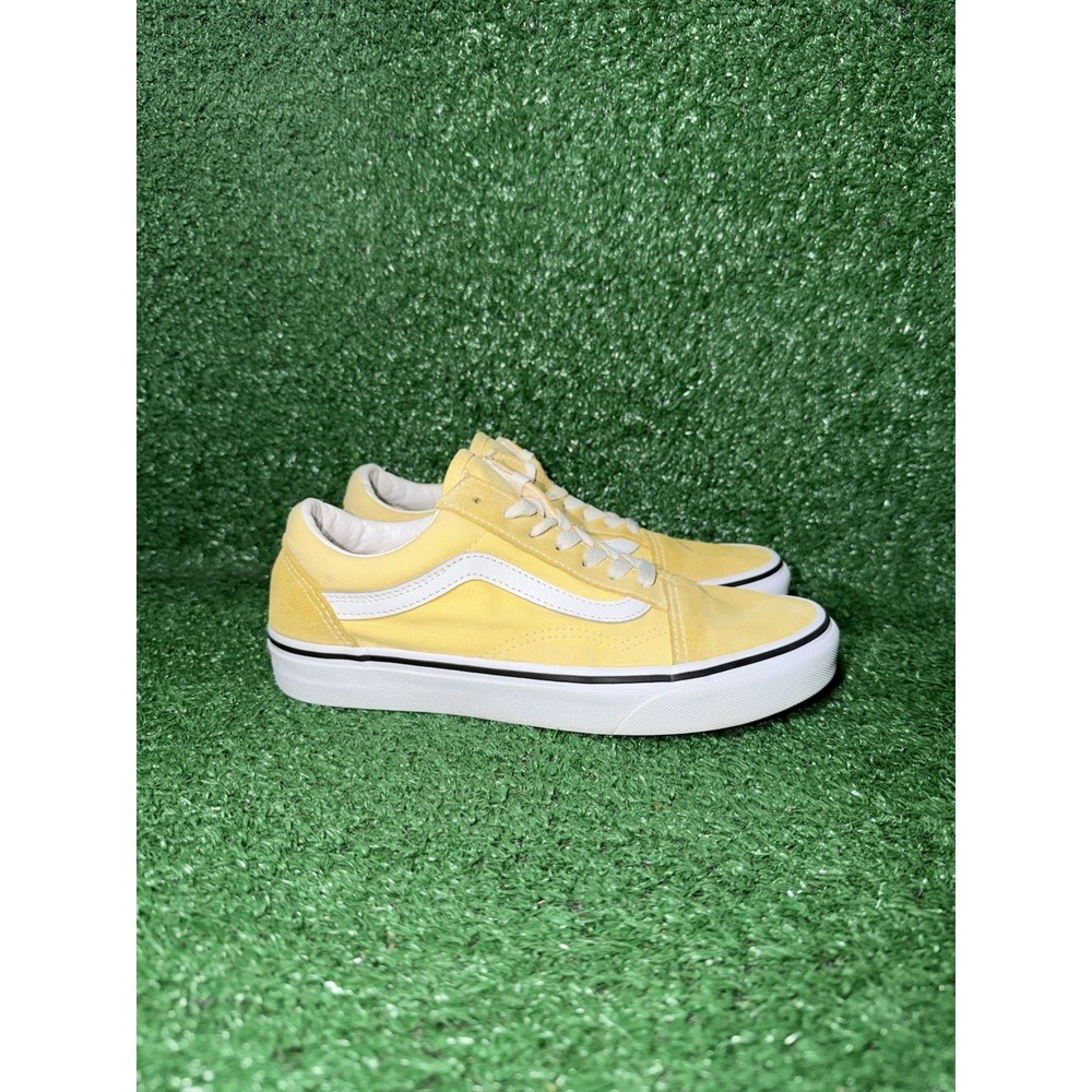 VANS Old Skool Womens Size 7 Yellow White Low Top Casual Shoes Athletic Sneakers